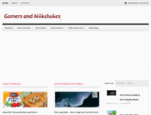 Tablet Screenshot of gamersandmilkshakes.com